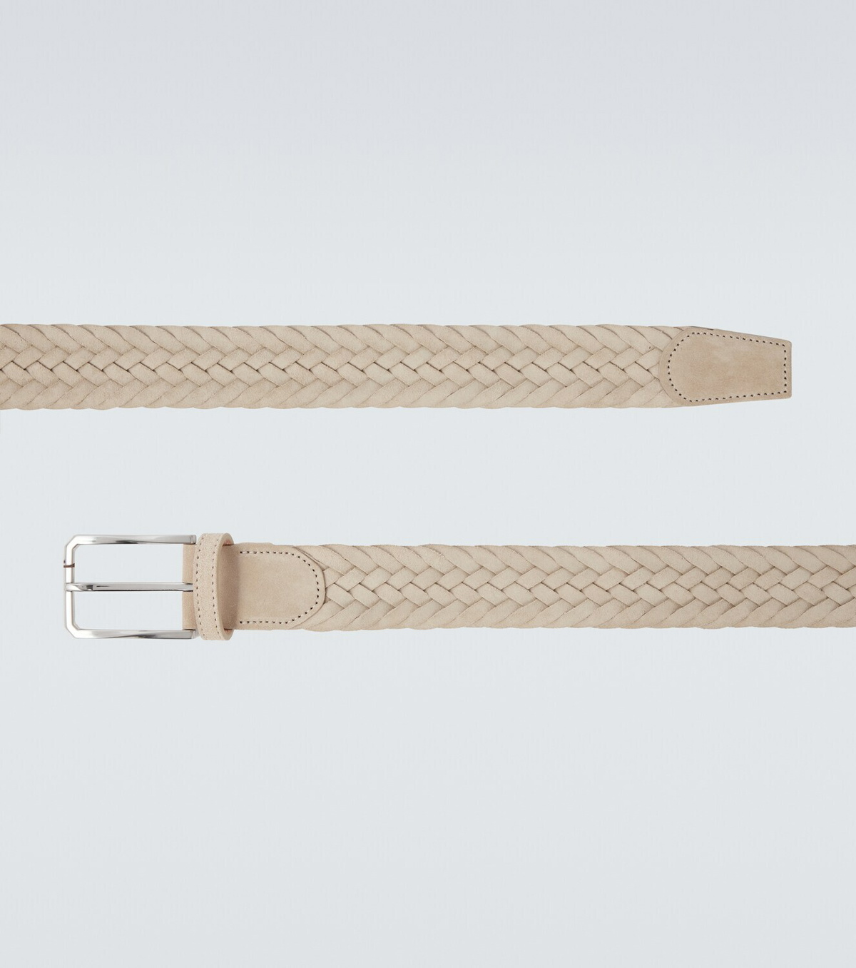 Canali Braided suede belt