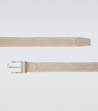Canali Braided suede belt