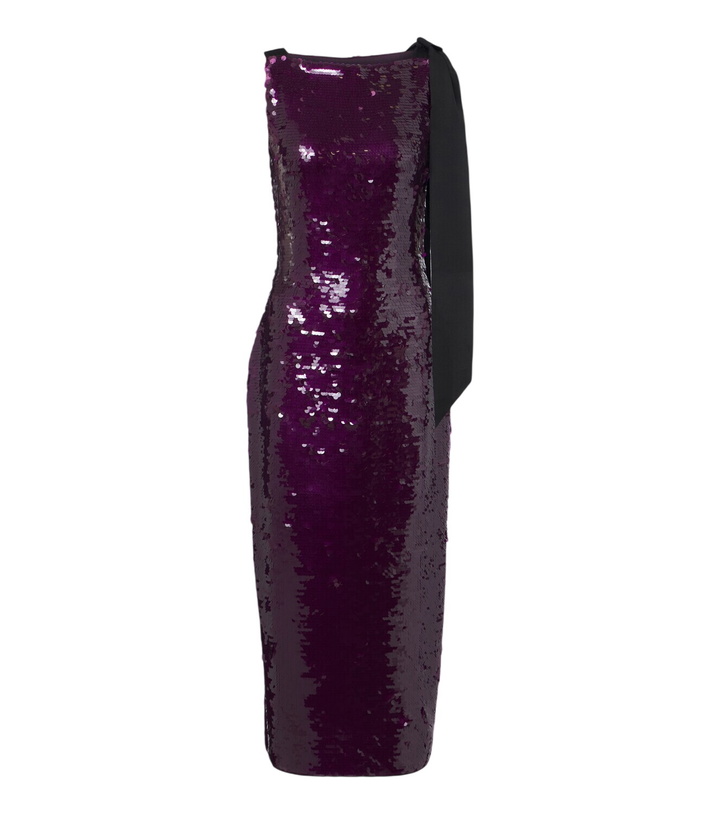 Photo: Carolina Herrera Tie-detail sequined cocktail dress