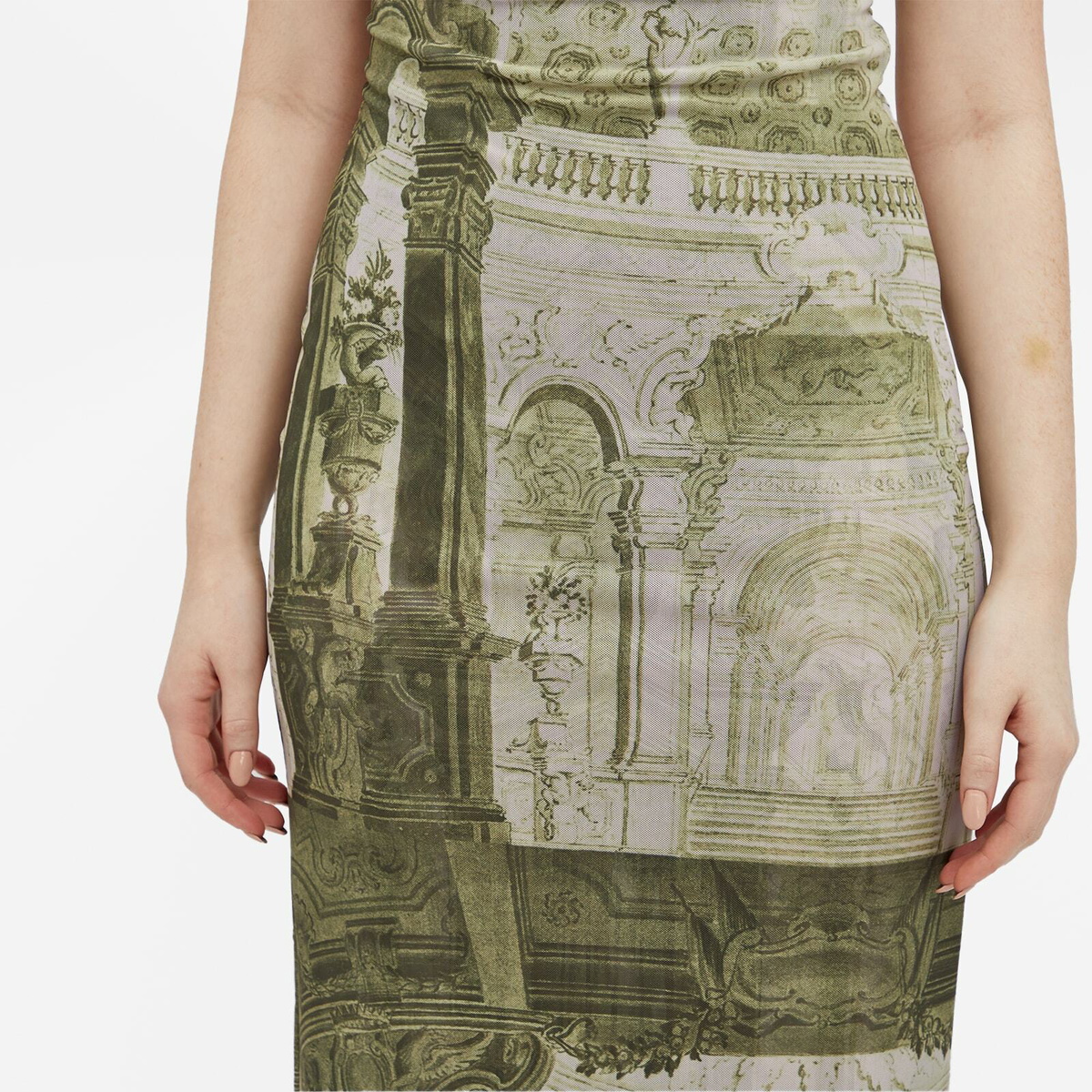 Miaou Women's Thais Midi Dress in Emblem Print