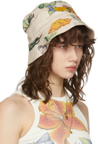 Juliet Johnstone SSENSE Exclusive Tan Butterfly Bucket Hat
