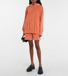 Les Tien - Snap Front velour shorts