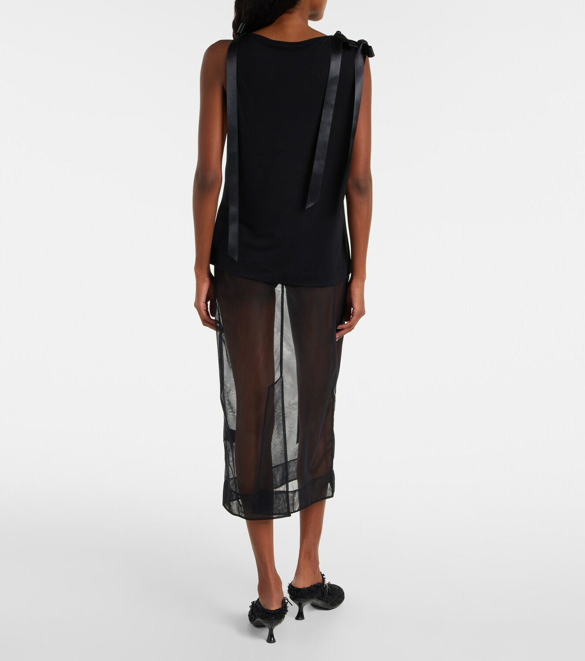 Simone Rocha Bow-detail tank top