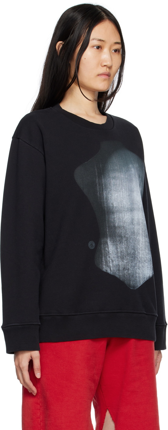 MM6 Black Cotton Sweatshirt