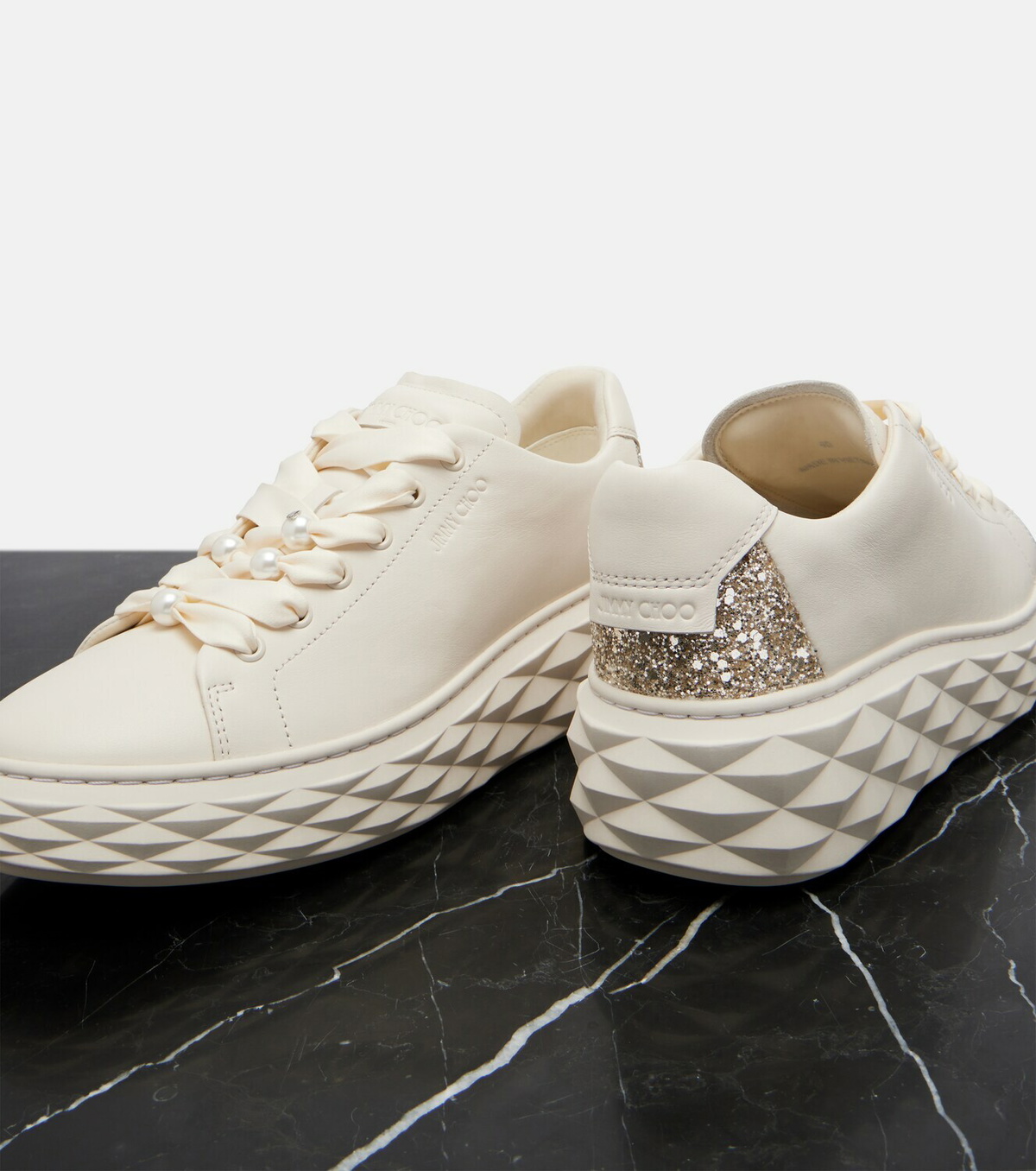Jimmy Choo Diamond Light Maxi leather sneakers