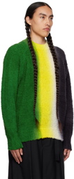sacai Green & Navy Tie-Dye Sweater