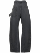 JW ANDERSON - Embroidered Pocket Denim Cargo Jeans