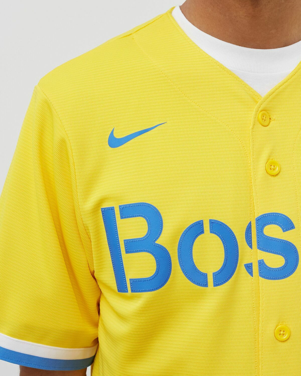 nike red sox yellow jersey