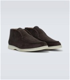 Loro Piana Suede Open Walk ankle boots