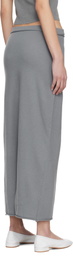 LE17SEPTEMBRE Blue Cashmere Blend Knit Maxi Skirt