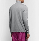 Acne Studios - Evias Mélange Cotton-Jersey Half-Zip Shirt - Gray