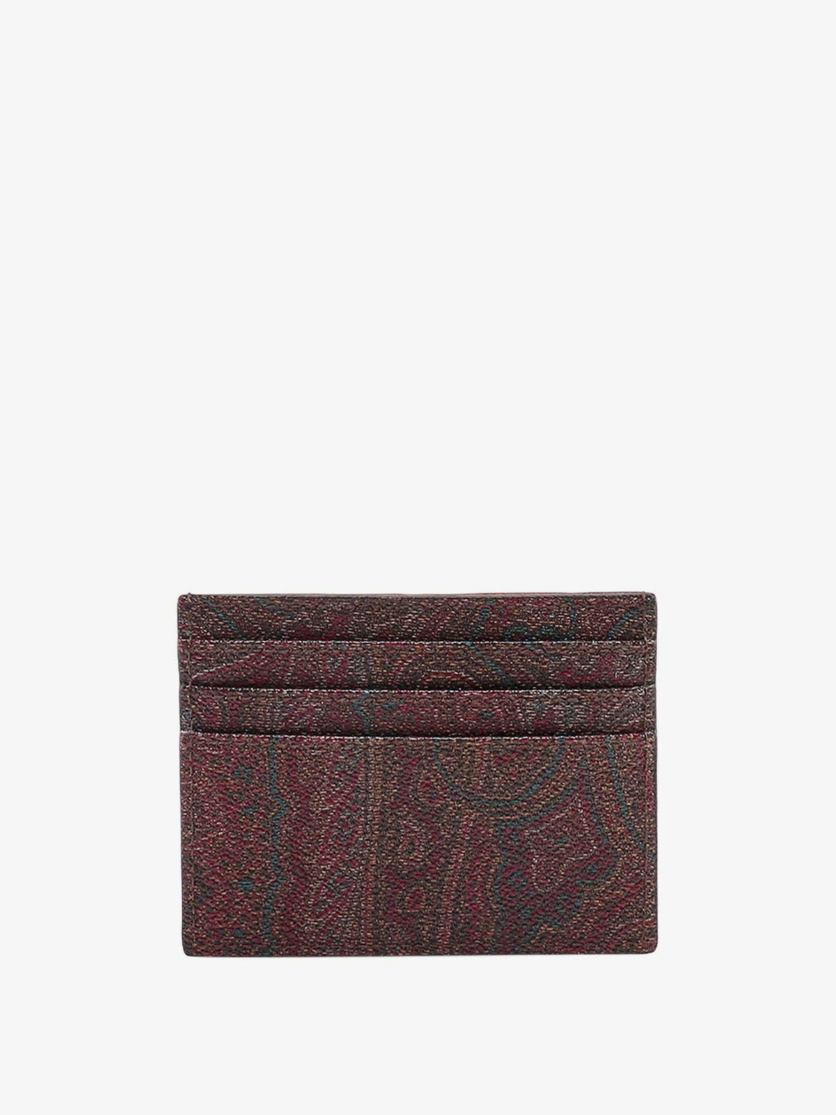 Etro Card Holder Brown Mens Etro