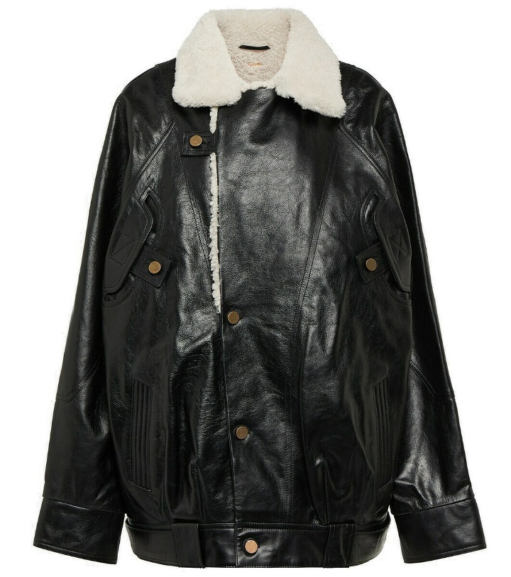 Photo: Dodo Bar Or Menash shearling-lined leather jacket