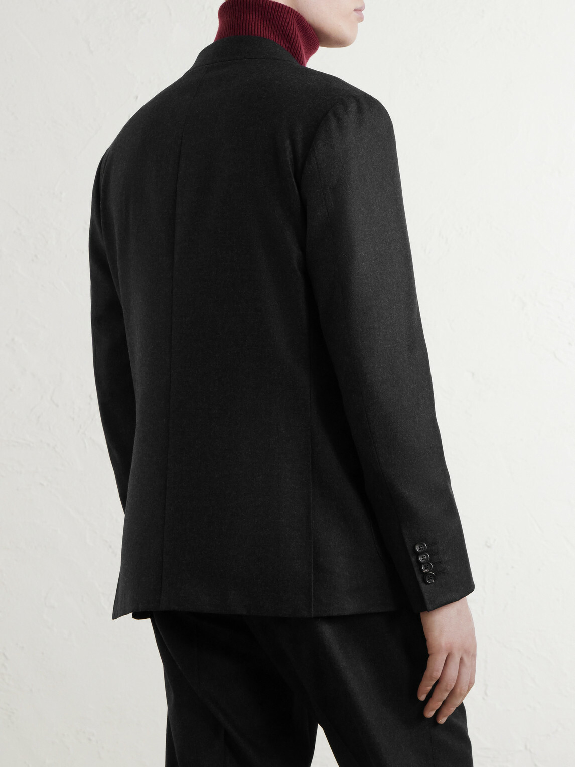 Canali - Kei Double-Breasted Wool Blazer - Gray