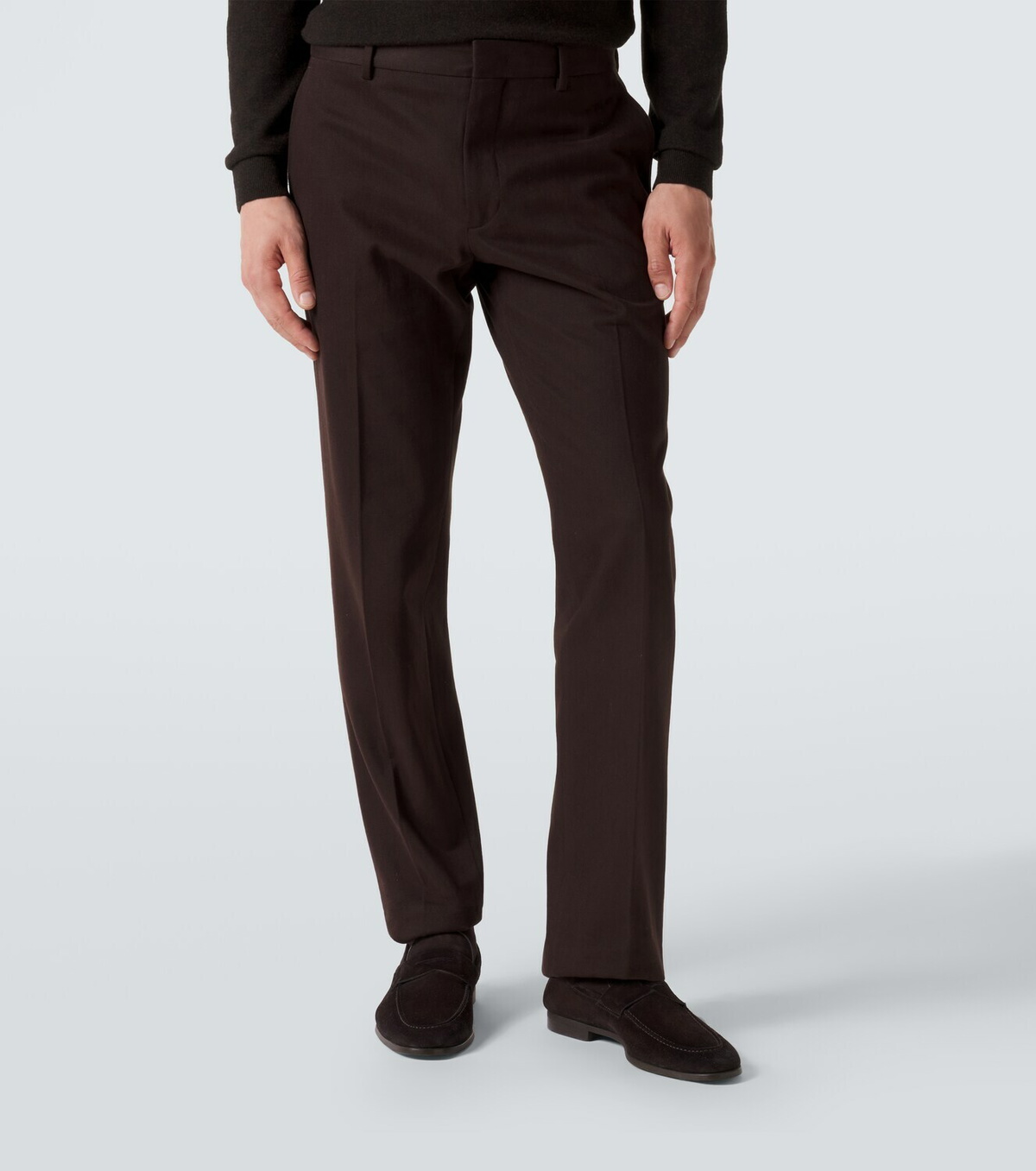 Zegna Cotton and cashmere slim pants