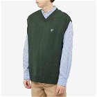 WTAPS Men's Ditch Knitted Vest in Olive Drab