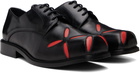 Stefan Cooke Black Slashed Square Toe Derbys