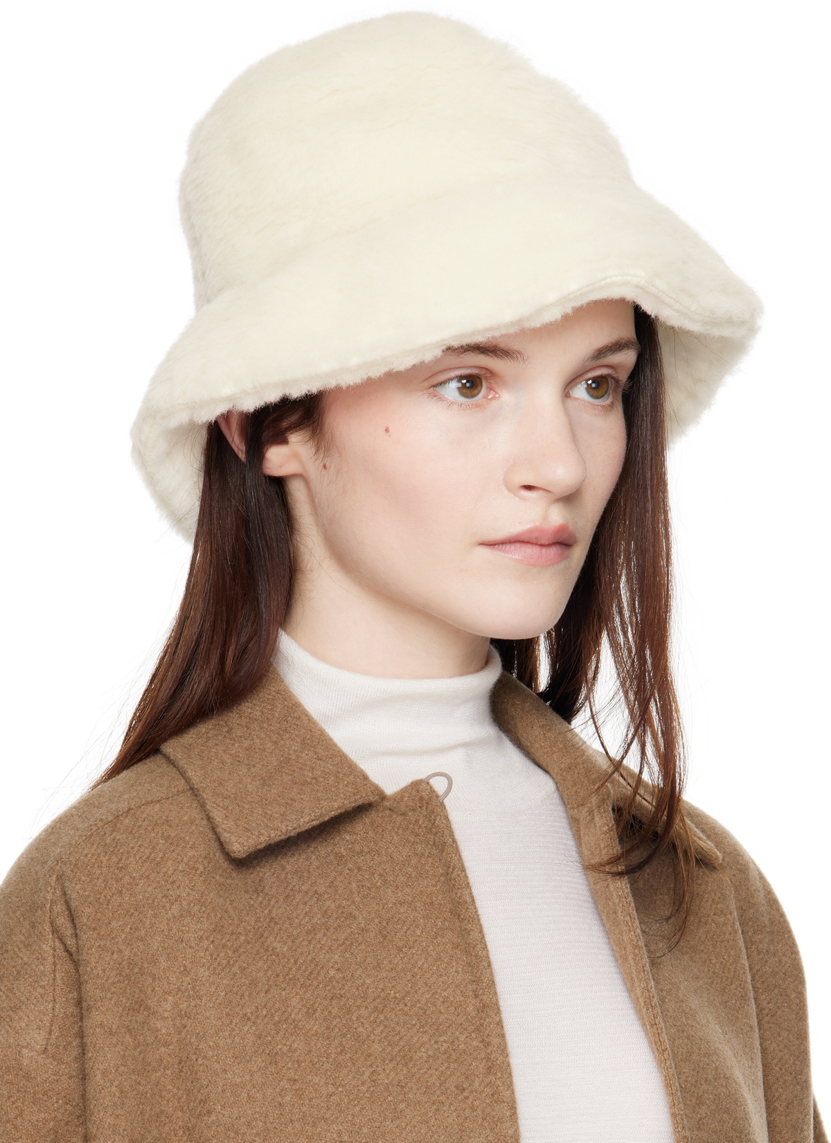 Max Mara Off-White Figura Bucket Hat Max Mara Max Mara Off-White Figura Bucket Hat Max Mara