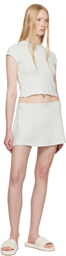 SKIMS Blue Drop Needle Pointelle Miniskirt