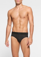 Skims Cotton-blend Briefs set of Three Black
