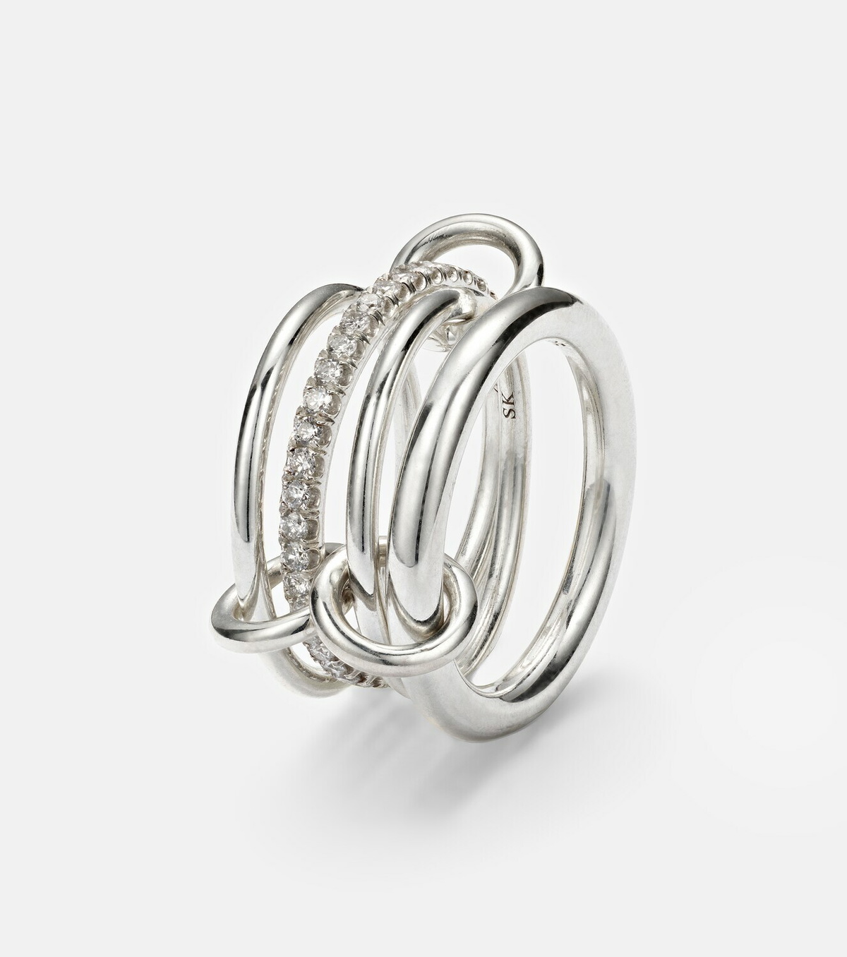 Spinelli Kilcollin Nimbus sterling silver ring with diamonds