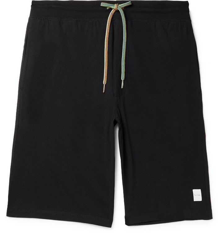 Photo: Paul Smith - Cotton-Jersey Drawstring Shorts - Black