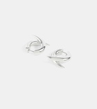 Balenciaga Force Horn XS sterling silver hoop earrings