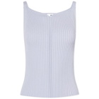 Courreges Women's Rib Knit Swallow Tank Top in Dark Lilac