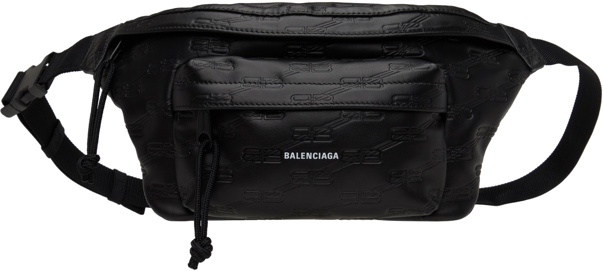 Balenciaga Black BB Monogram Belt Bag Balenciaga
