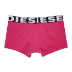 Diesel Three-Pack Pink and Green UMBX-Shawn Boxers