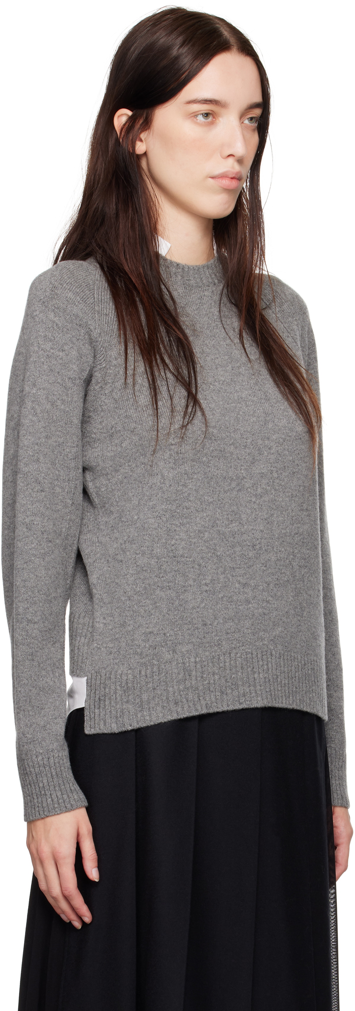 UNDERCOVER Gray & White Knit Sweater