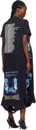 VETEMENTS Black Cradle of Filth Multi T-Shirt Maxi Dress