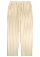 Les Deux Houston Stripe Cotton-blend Trousers Ecru
