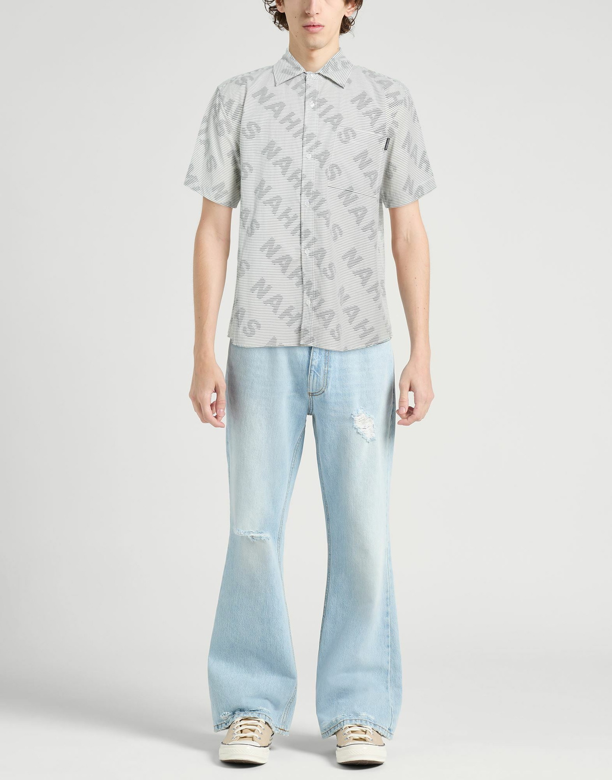 Nahmias Mens Shirt Light in Grey