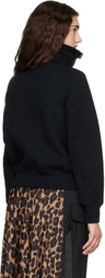 sacai Black Sponge Sweat Blouson Jacket
