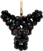 Simone Rocha Black & Red Creature Trophy Head Single Earring