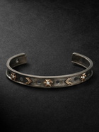 Jenny Dee Jewelry - Mystic Blackened Sterling Silver, 18-Karat Rose Gold and Diamond Cuff