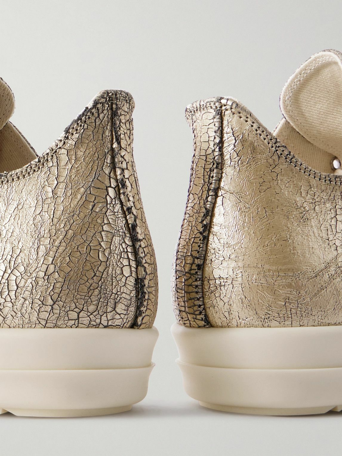 RICK OWENS DRKSHDW スニーカー GOLD DRKSHDW by Rick Owens - Metallic Coated-Denim Sneakers