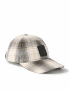 LOEWE - Leather-Trimmed Checked Cotton-Flannel Baseball Cap