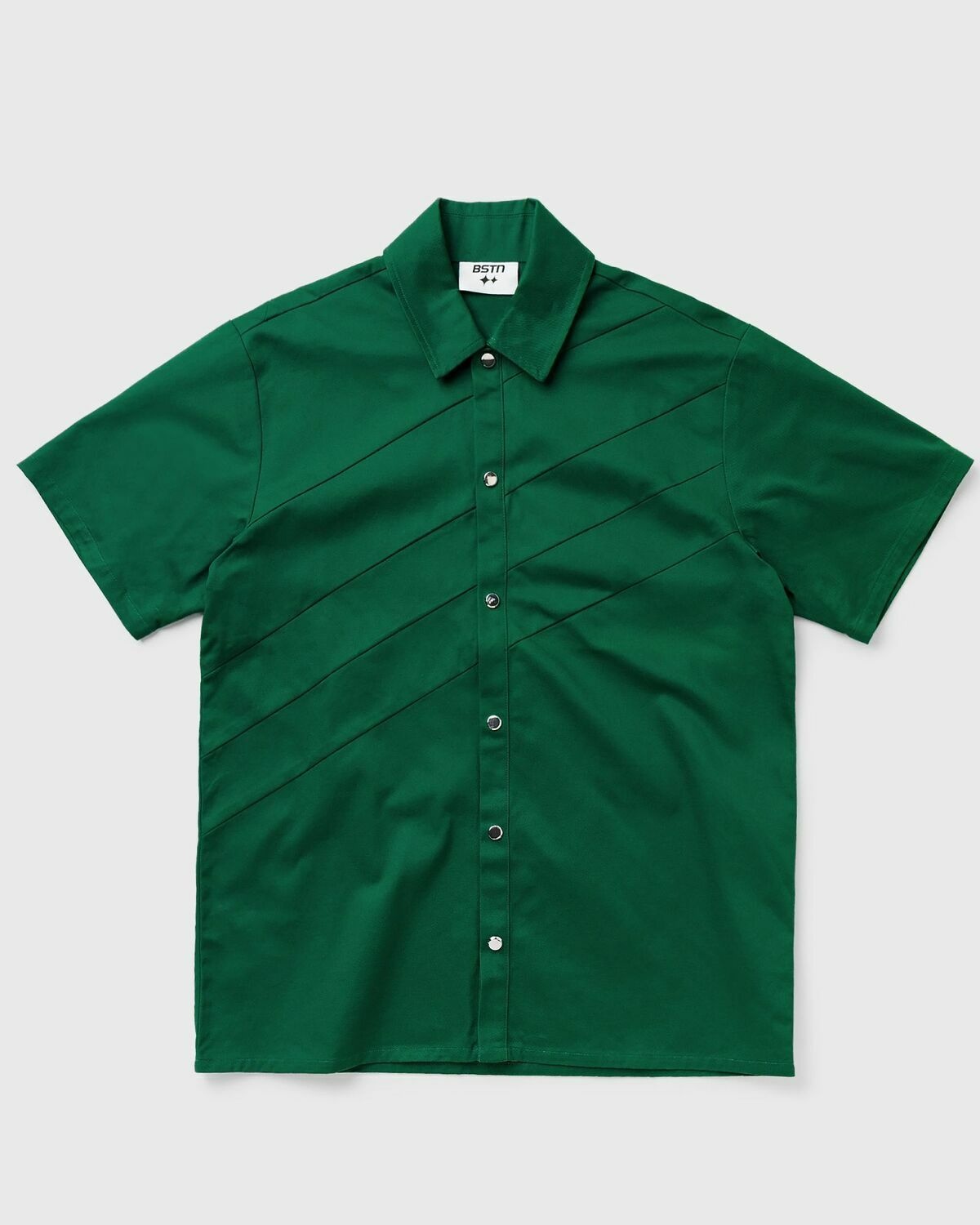 Bstn Brand Workwear Warm Up Shortsleeve Shirt Green - Mens - Shirts & Blouses/Shortsleeves
