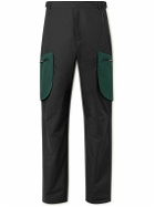 DISTRICT VISION - Straight-Leg Belted Organic Cotton-Blend Cargo Trousers - Black