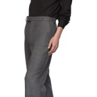 Prada Grey Wool Prince Of Wales Trousers