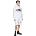 Dsquared2 White Mascot Cool Hoodie