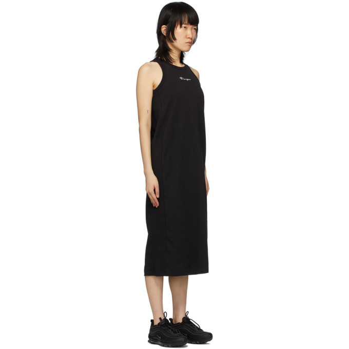 Champion Reverse Weave Black Central Script Logo Tank Dress