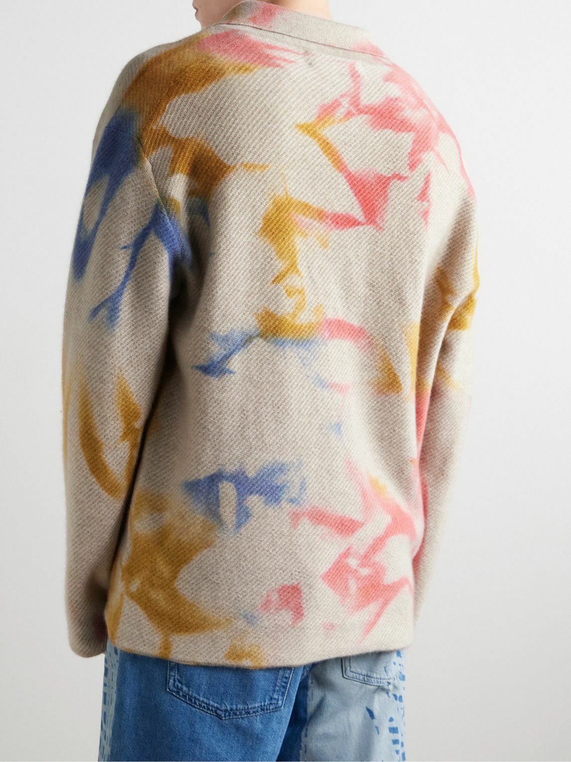 The Elder Statesman - Tie-Dyed Cashmere Polo Shirt