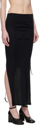Eckhaus Latta Black Flip Midi Skirt