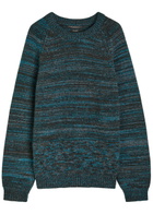 Begg & CO Kai Striped Cashmere Sweatshirt Blue