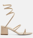 Rene Caovilla Cleo crystal-embellished satin sandals