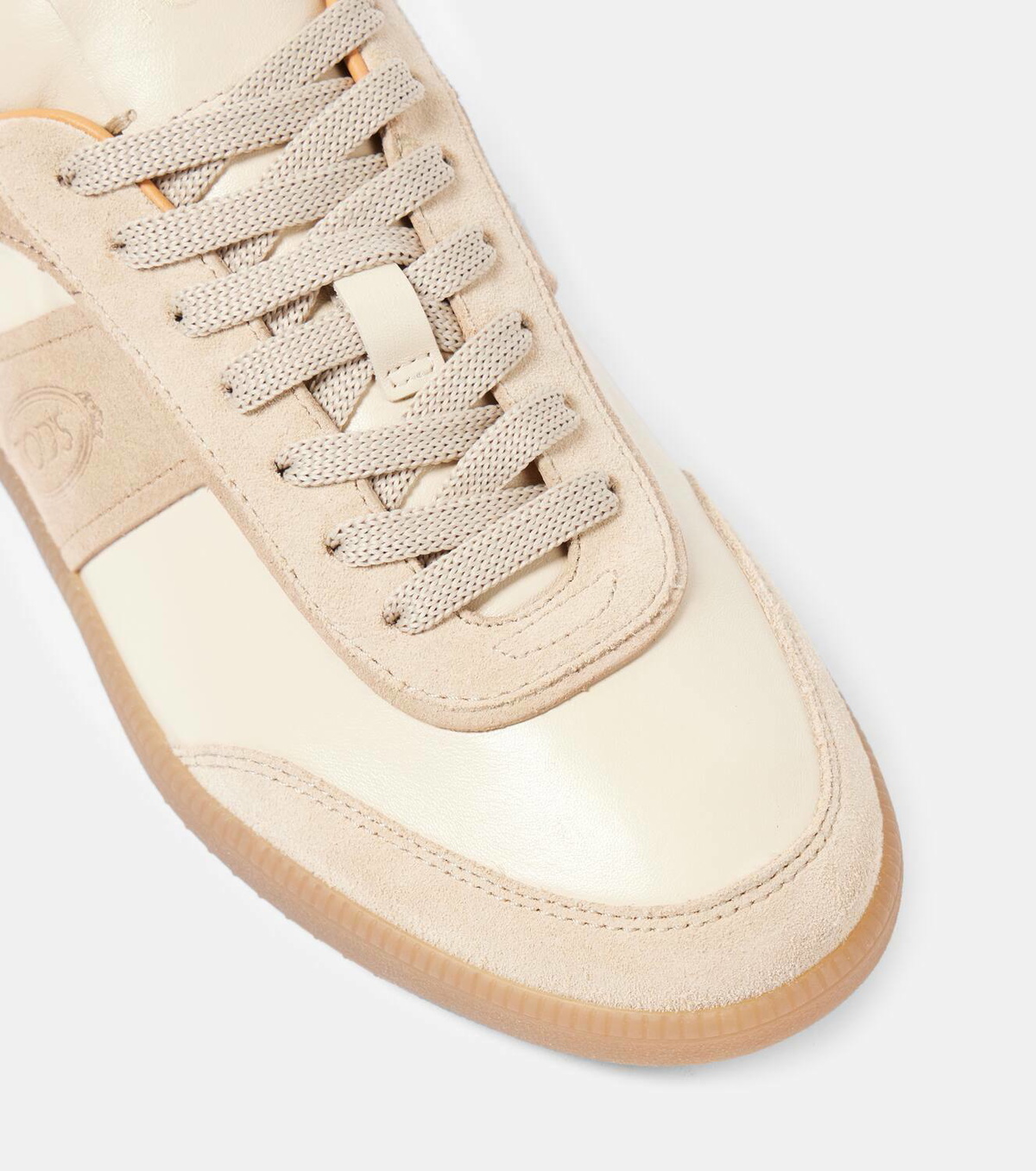 Tod's Tabs suede-trimmed leather sneakers Tod's