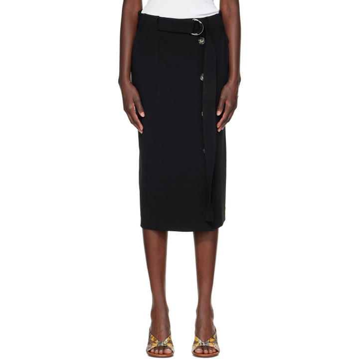 Photo: Proenza Schouler Black Carine Cargo Midi Skirt